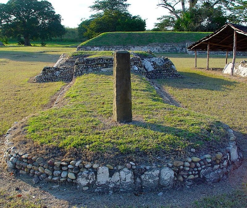 The monument 32 of the ancient Huastec city of Tamtoc.