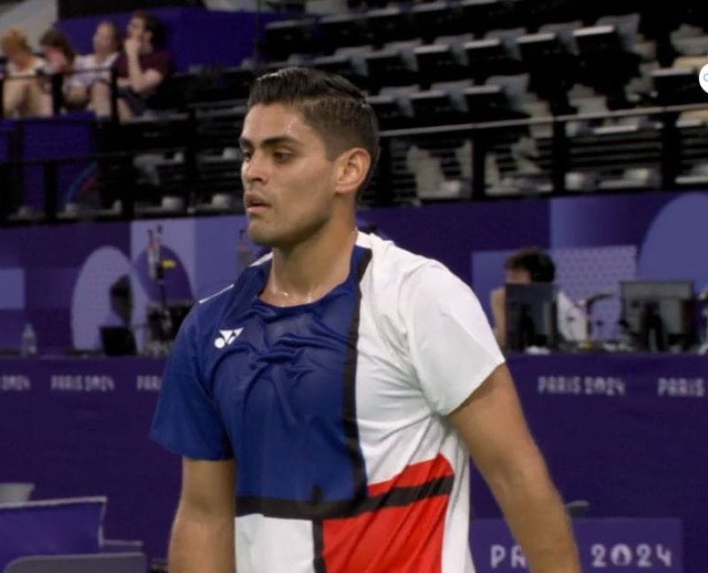 Luis Ramón Garrido falls in his Olympic debut.