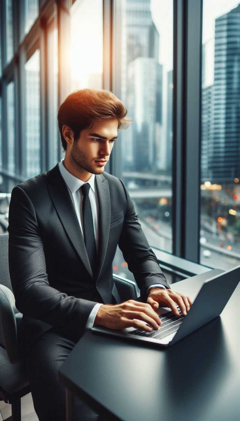 A person typing on a computer.