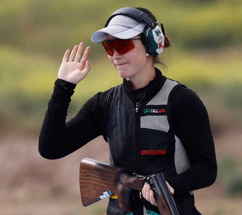 Gabriela Rodríguez, seventh in Olympic sport shooting skeet. She was one place away from qualifying for the final of the event.