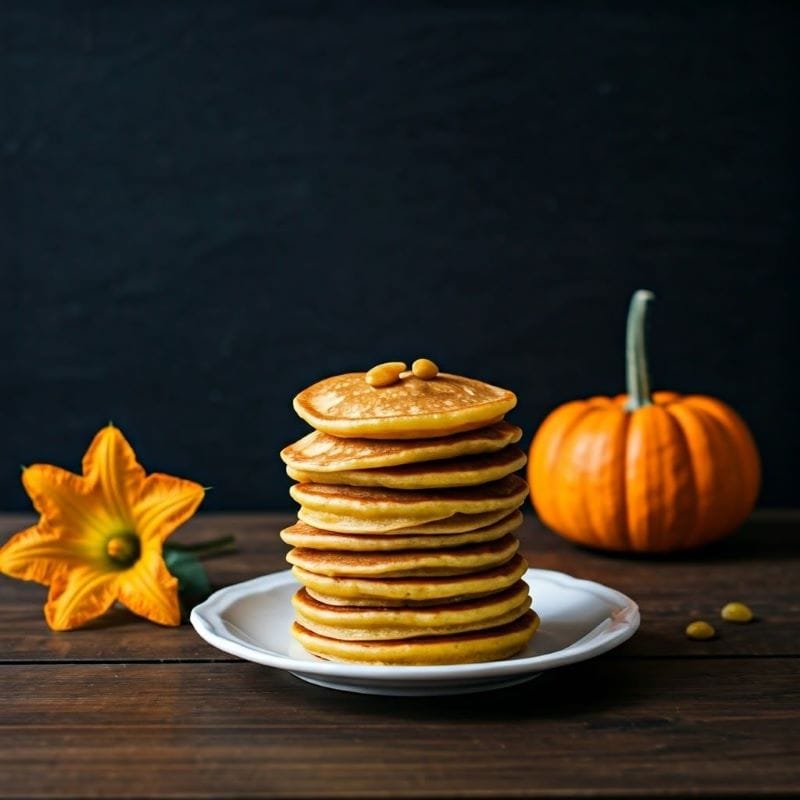 These Pumpkin Flower Pancakes are the perfect way to start your day.