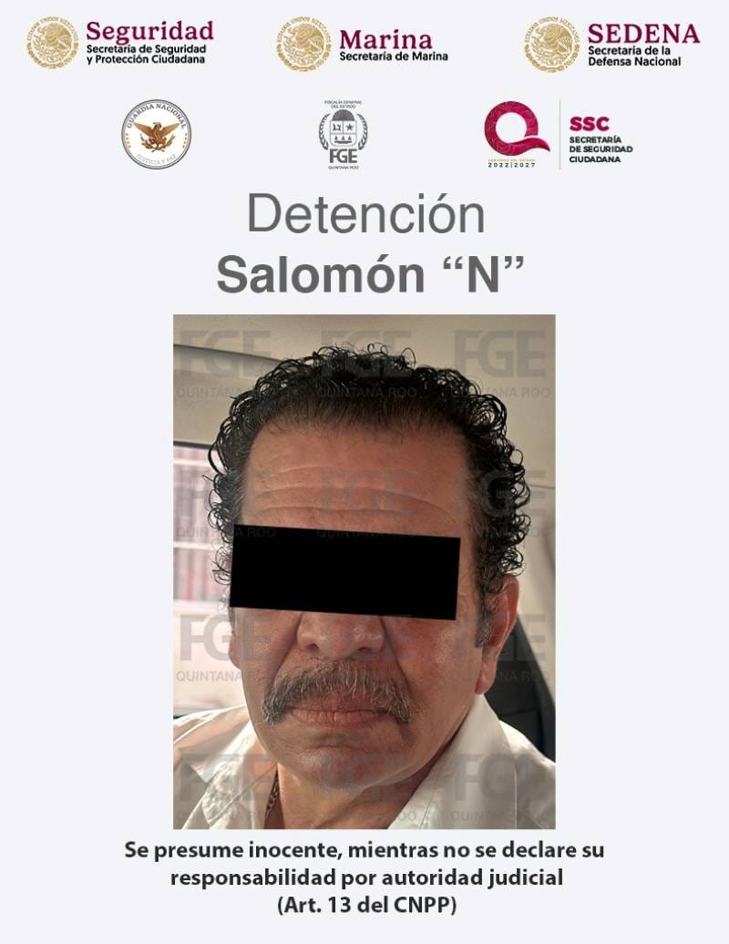 Portrait photograph of Salomón Alfonso N. ('Maffer'), arrested taxi union leader, during police booking procedure.