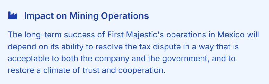 The ruling also has broader operational implications, as it may affect the company's relationship with the Mexican government and its ability to conduct business in the country.
