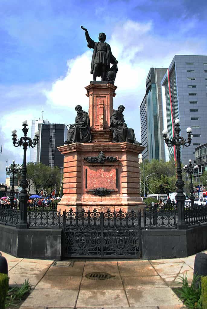 Christopher Columbus statue in Mexico City.