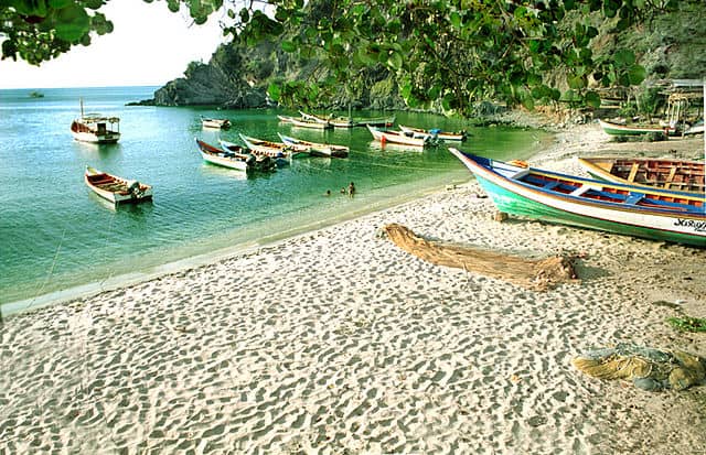 Manzanillo beach in Mexico.