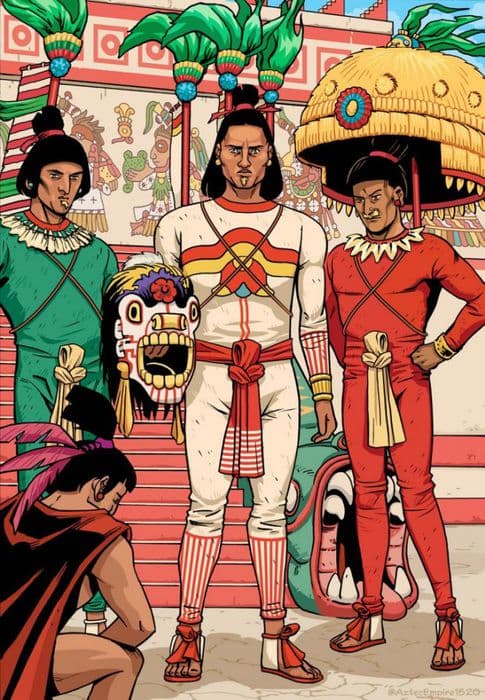 A scene from the graphic novel 'Aztec Empire' by Paul Guinan and David Hahn.