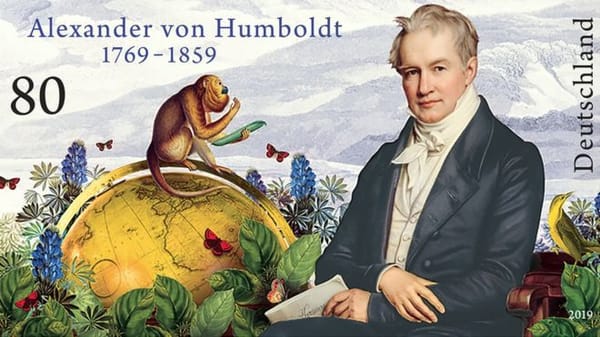 Postage stamp with Alexander von Humboldt.