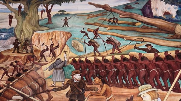 Exploitation of Mexico by the Spanish conquistadors by Diego Rivera.