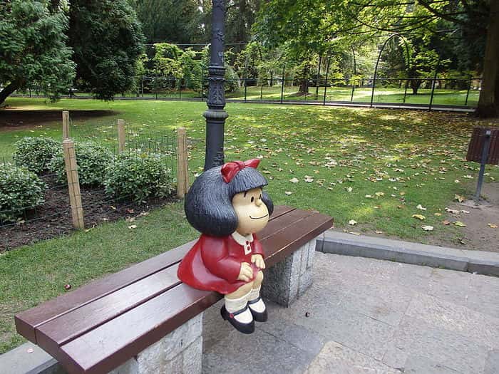 Mafalda statue in Buenos Aires.