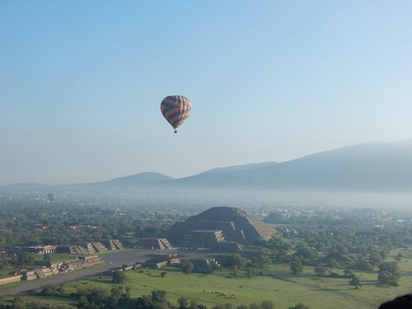 See Teotihuacan from the heights.