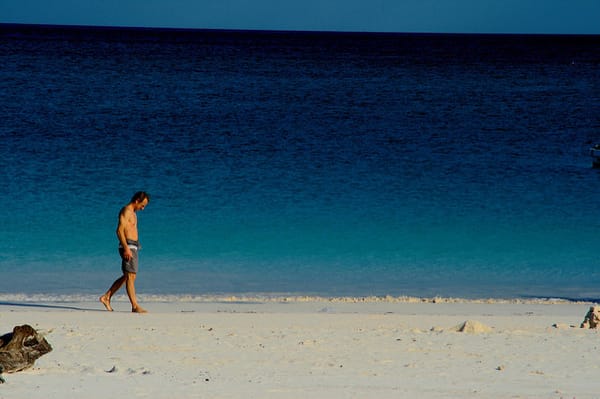 Man on the beach.