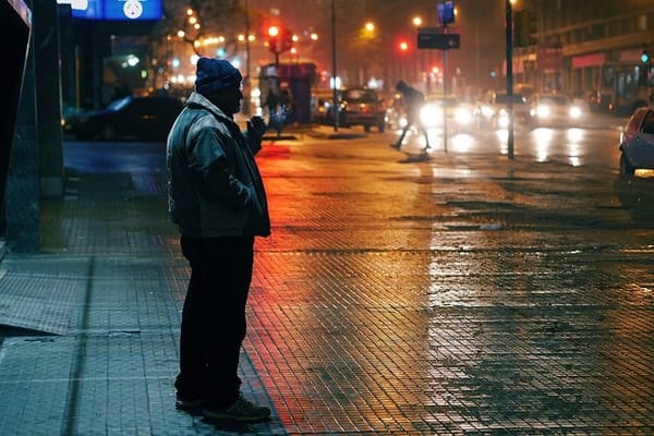 Montevideo after dark.