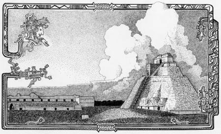 Mayan myth of Kukulkan's ascent and descent. Image by gdizerega from Pixabay