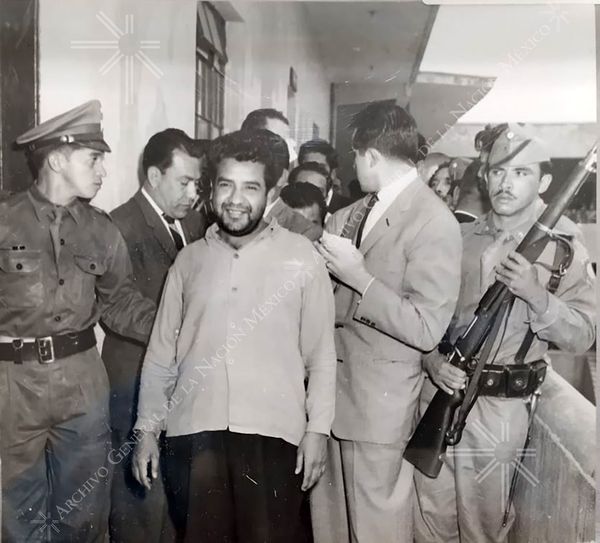 Demetrio Vallejo in the Lecumberri Prison facilities.