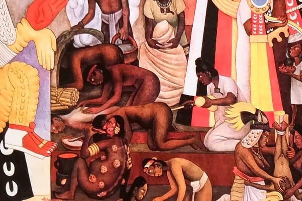 Detail: fresco mural, El puebloen demanda de salud, Diego Rivera, 1953.