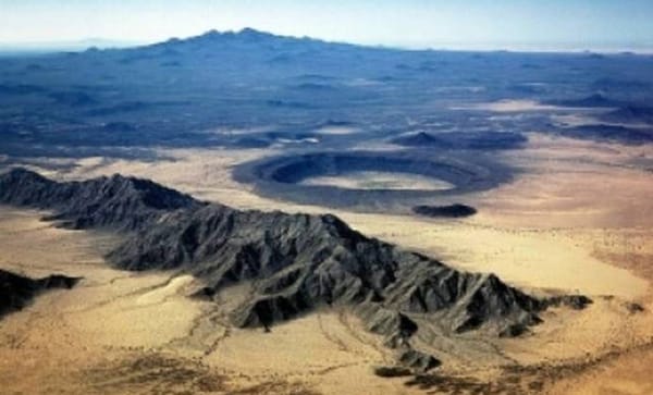 Landscapes of Sierra del Pinacate in Sonora.