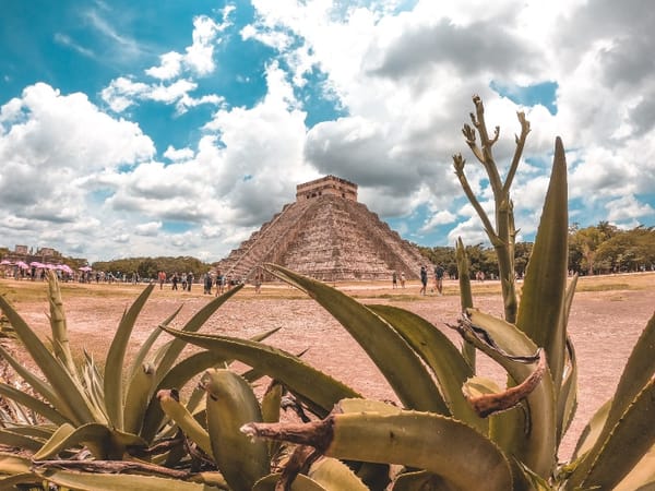 Part of the central plaza of Chichén Itzá.