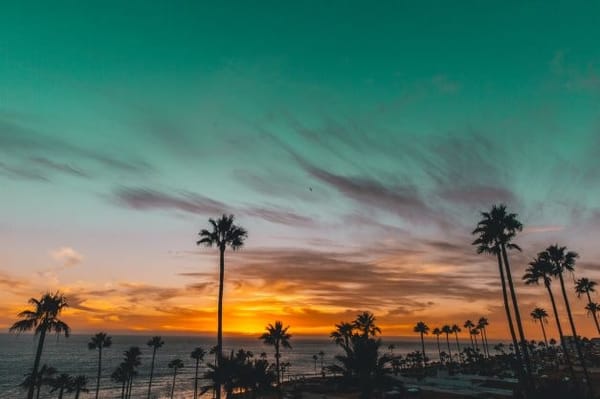 Sunset in the state of Baja California, Mexico.