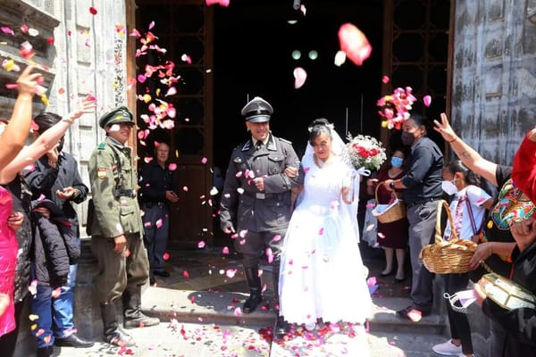 Wedding couple goes viral for having a "Nazi" ceremony.