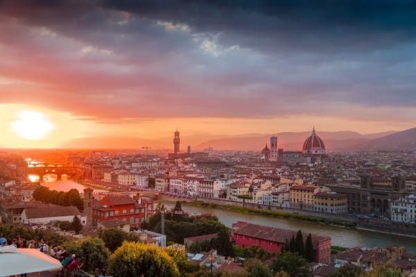 Panoramic view of Florence, Italy.