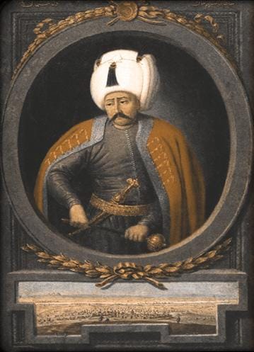 Sultão Selim I, o conquistador da Mesopotâmia, Síria e Egipto.