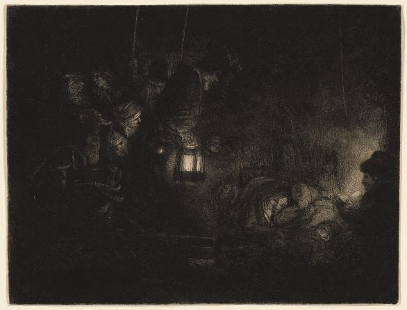 The Adoration of the Shepherds: A Night Piece by Rembrandt.