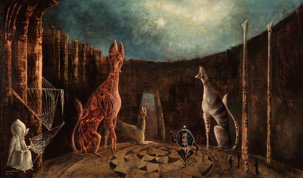 One of Leonora Carrington signature surrealist masterpieces.