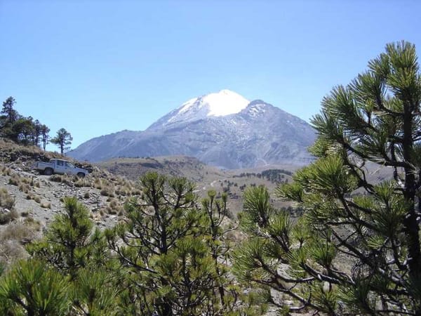 Lush tropical forests give way to alpine meadows and barren rocky terrain on the slopes of Pico de Orizaba.