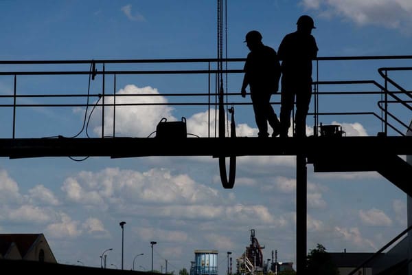 Construction team at work on a project.