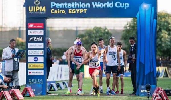 Emiliano Hernández, national modern pentathlon team, during the First World Cup 2024, in Cairo, Egypt.