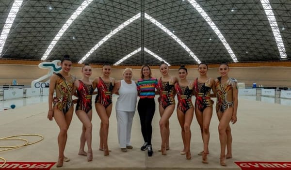 National rhythmic gymnastics team, during the first technical control at the CNAR.