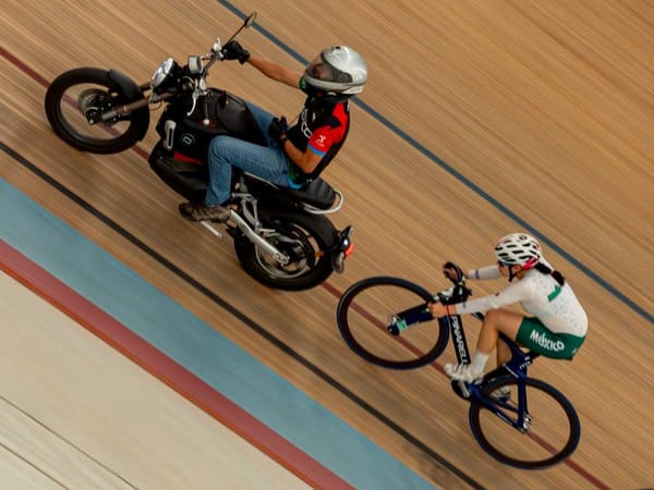 Yareli Acevedo Mendoza, champion cyclist, prepares to conquer the velodrome in Hong Kong.