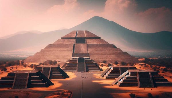  The majestic Pyramid of the Sun at Teotihuacan, dwarfing only by the Great Pyramid of Giza.