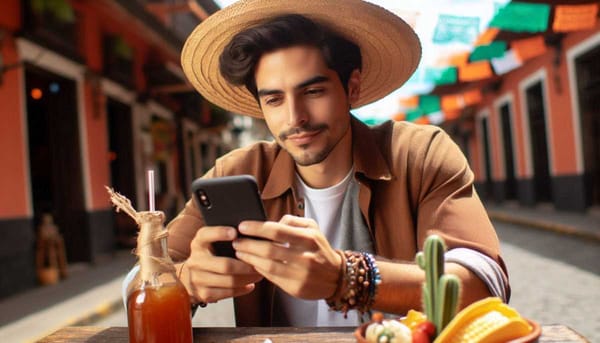 A person scrolling through a social media feed on a smartphone.