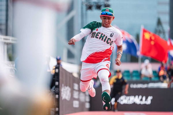 Mexican baseball players competing in the World Cup 5-a-side tournament in Hong Kong.