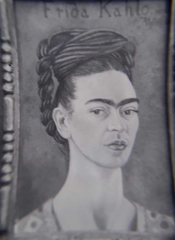 Portrait of Frida Kahlo.