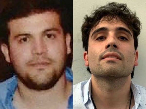 Image of a split-screen photo of El Chapo's sons.