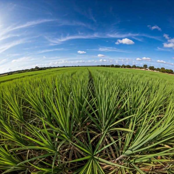 Lush sugarcane field in Mexico, representing the country's successful and innovative sugar industry.